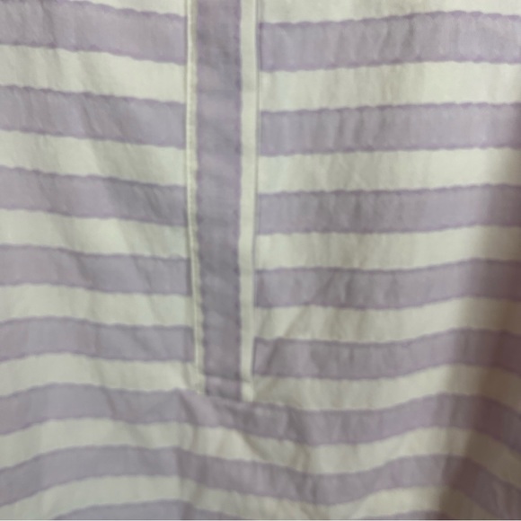Southern Tide Corrine striped purple/white shift dress/fringe hem-woman’s small - Picture 5 of 11